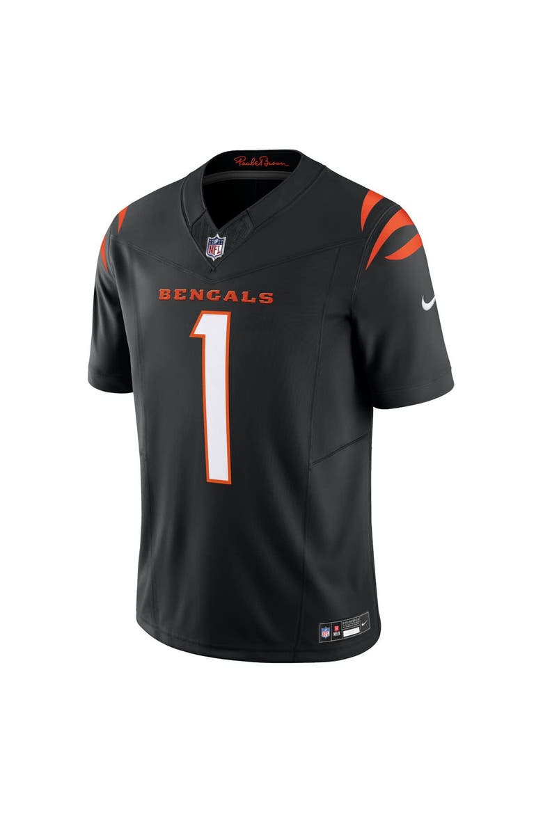 Men's Nike Ja'Marr Chase Black Cincinnati Bengals Vapor F.U.S.E. Limited Jersey, Alternate, color, Black