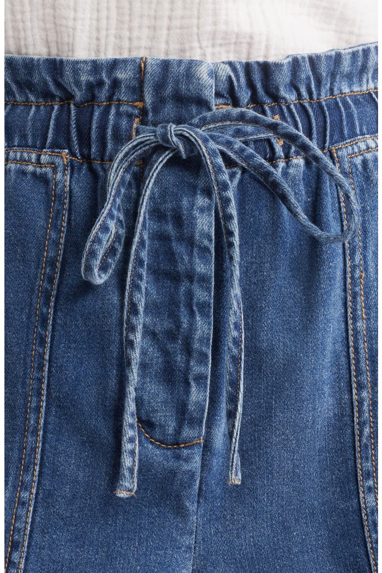 Foster Paperbag Denim Shorts, Alternate, color, CLASSIC BLUE