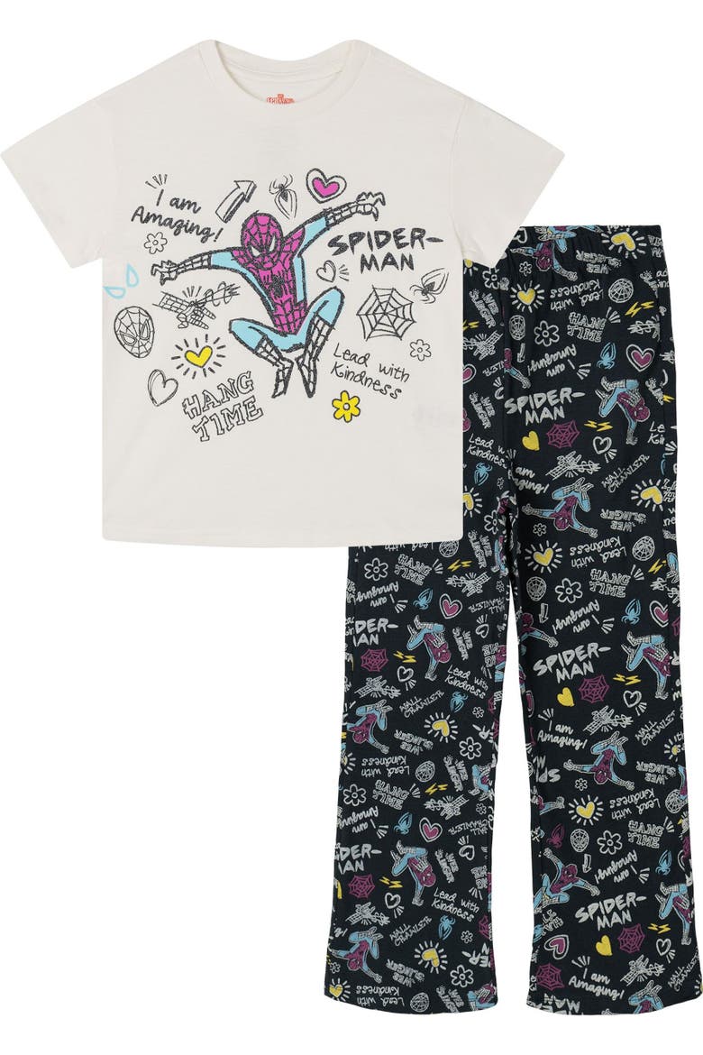 Spider-Man 2-Piece T-Shirt and Leggings Set, Main, color, Charcoal Spider Man