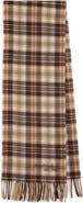 Acne Studios Canada Check Recycled Cashmere Blend Fringe Scarf
