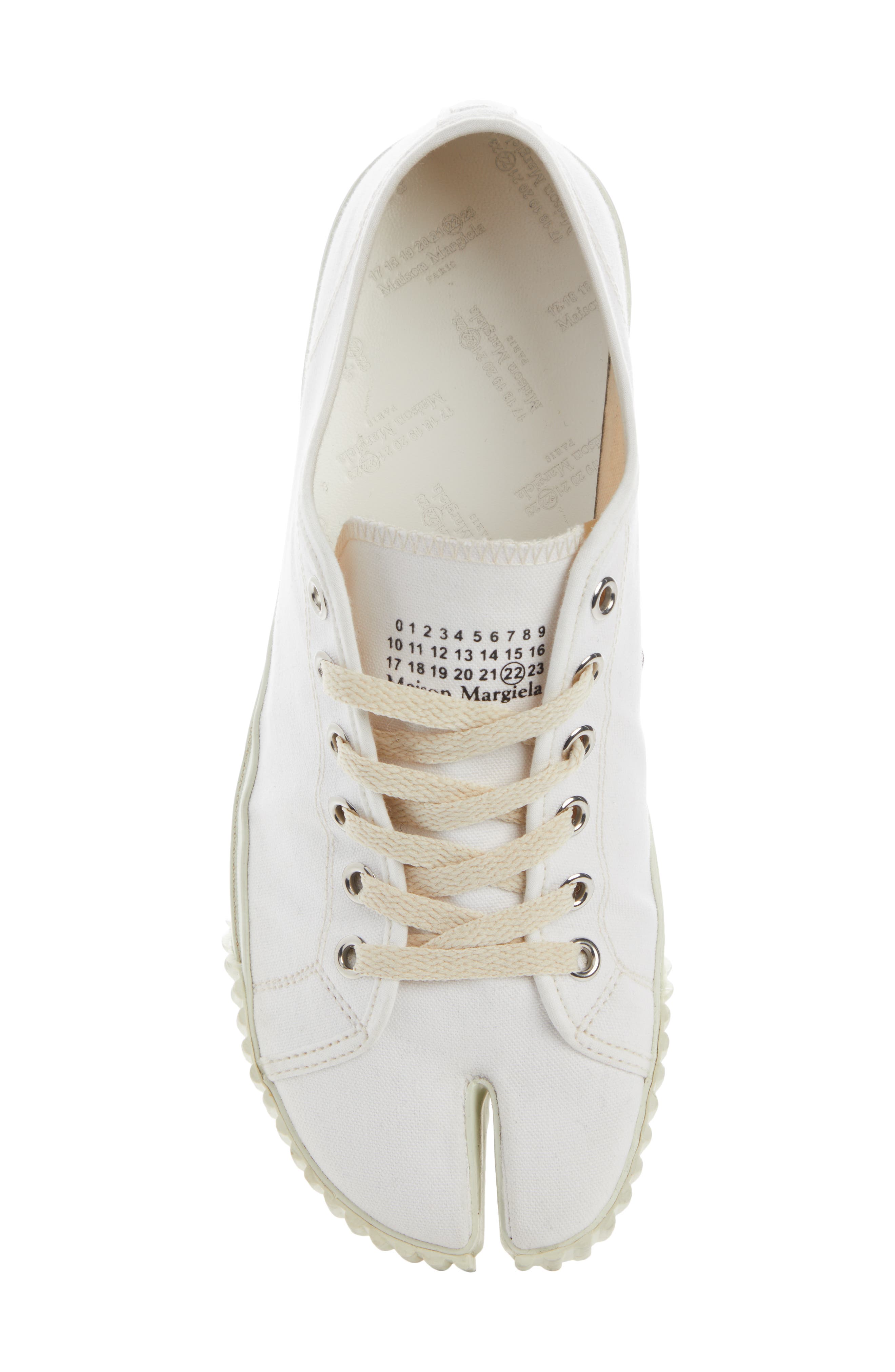 Tabi Low Top Sneaker, Alternate, color, WHITE