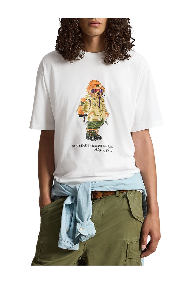 Big & Tall Red Rocks Bear Graphic Tee, Main, color, WHITE
