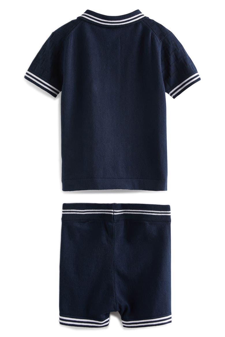 Kids' Tipped Polo Sweater & Shorts Set, Alternate, color, BLUE