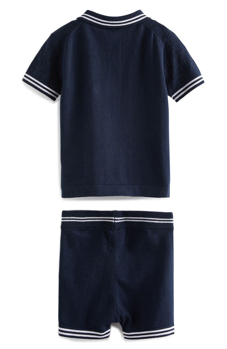 Baker by Ted Baker Kids' Tipped Polo Sweater & Shorts Set, Alternate, color, Blue