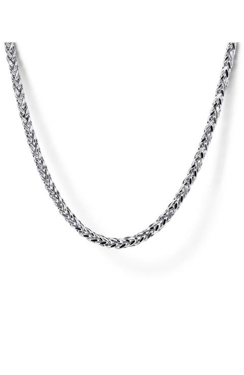 Facets 22-Inch Sterling Silver Chain Necklace