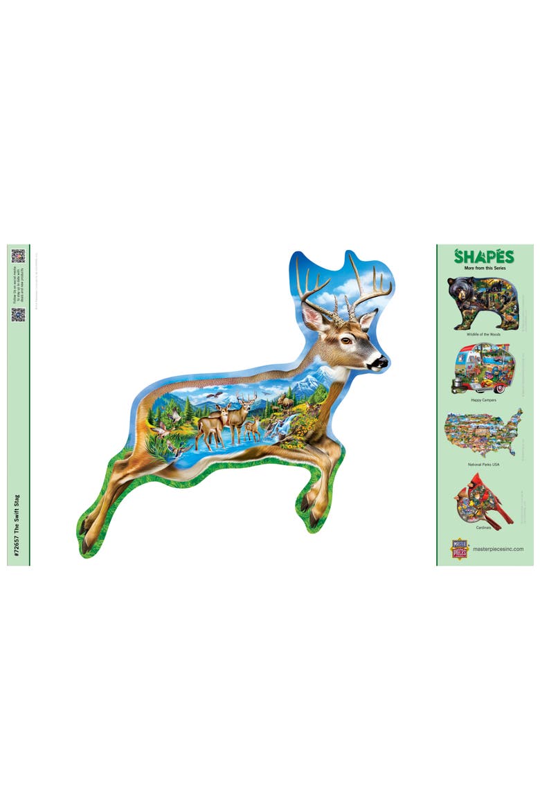 The Swift Stag 1000 Piece Shaped Puzzle, Alternate, color, Multicolor