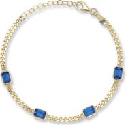 CHLOE AND MADISON Cubic Zirconia Curb Bracelet