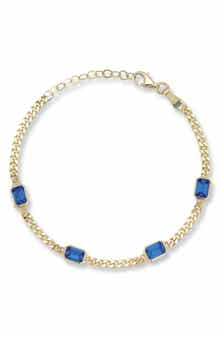 CHLOE AND MADISON Cubic Zirconia Curb Bracelet