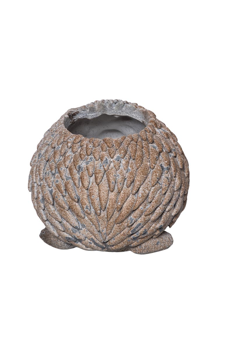 Transpac Resin Hedgehog Planter Multicolored for Spring Garden Decor, Alternate, color, Brown
