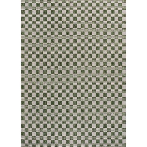 Aimee Traditional Cottage Checkerboard Indoor/Outdoor Area Rug