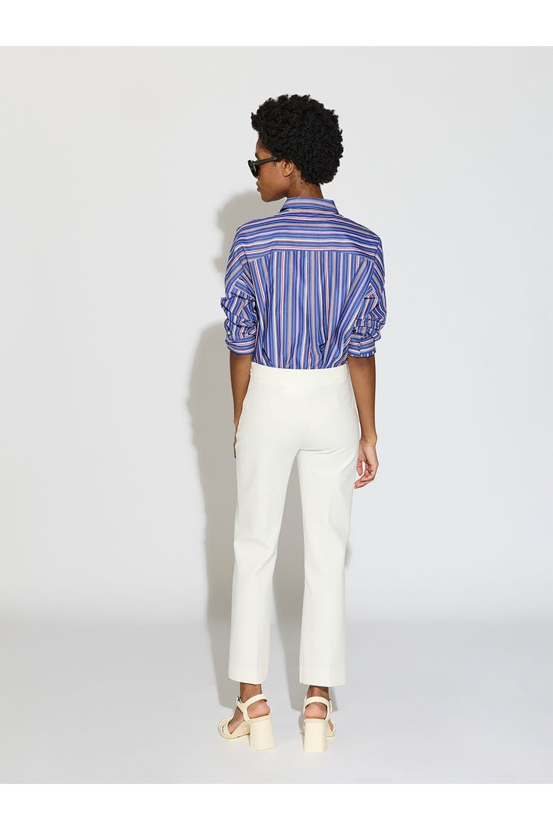 Lola High Density Crepe Stretch Cropped Flare Trouser, Alternate, color, White