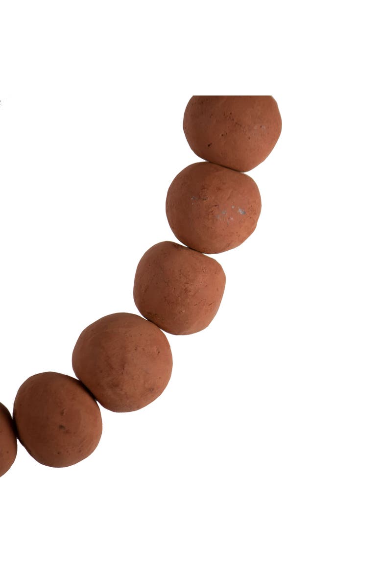 Handmade Terracotta Bead Decorative Garland, Alternate, color, Brown