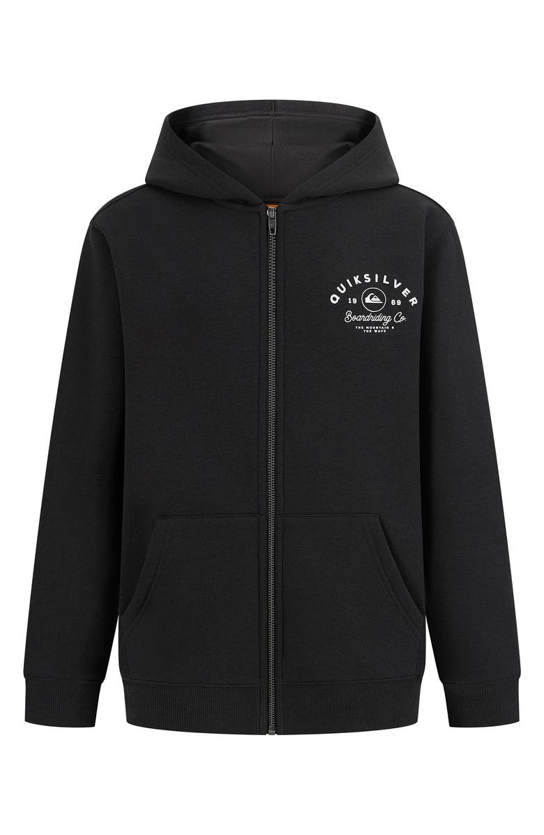 Quiksilver Kids' Setter Zip Hoodie, Main, color, Black