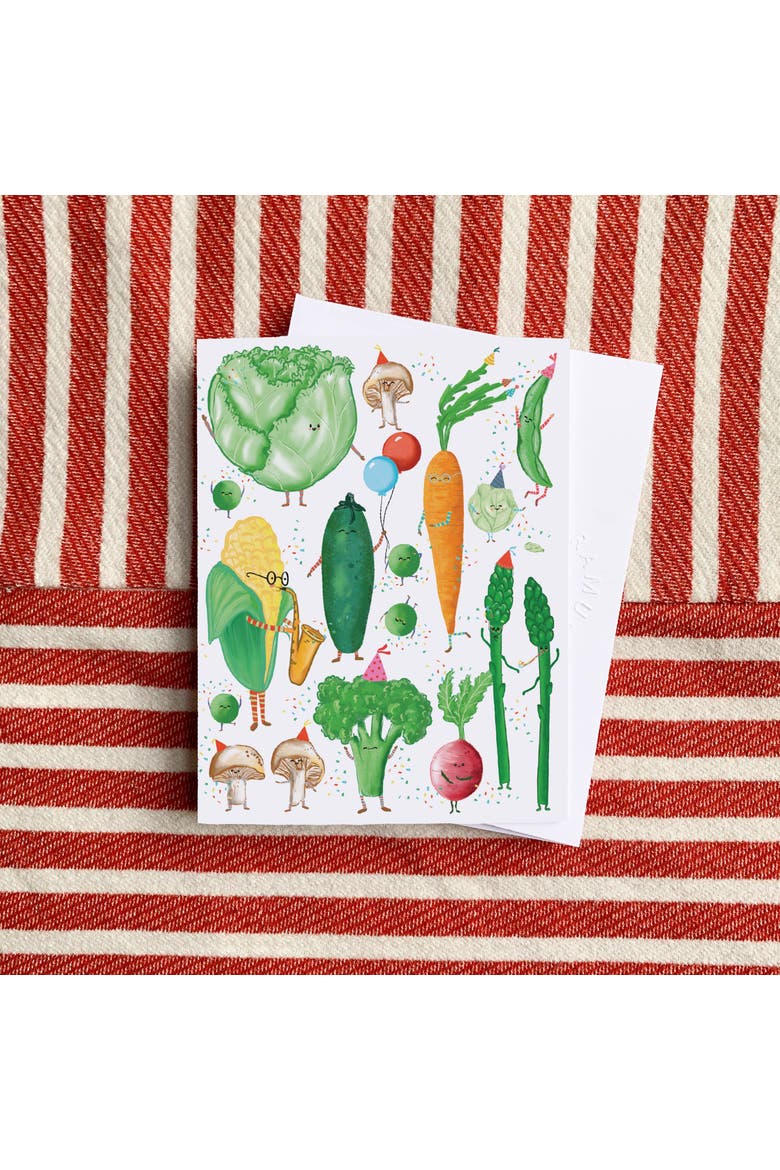 Fresh Produce Party Set of 8 Greeting Cards, Alternate, color, Multi-Pack