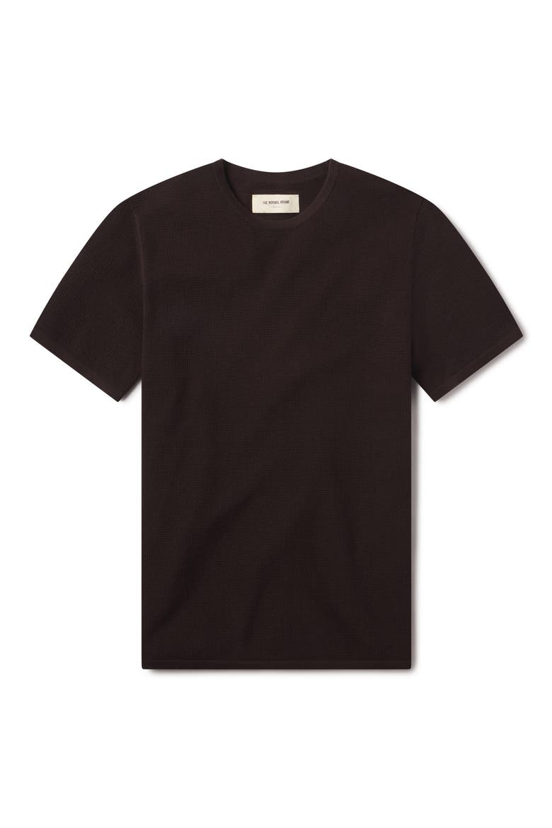 Driftknit Short Sleeve Sweater, Alternate, color, DARK BROWN
