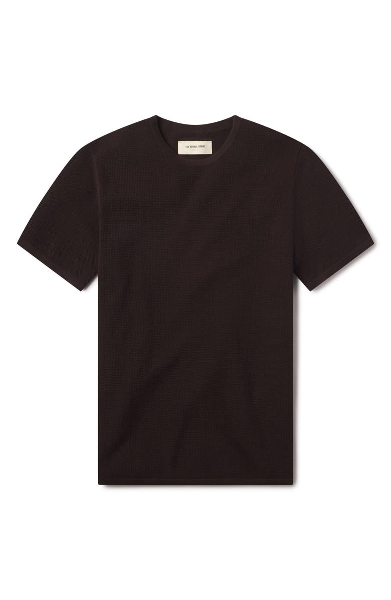 The Normal Brand Driftknit Short Sleeve Sweater, Alternate, color, Dark Brown