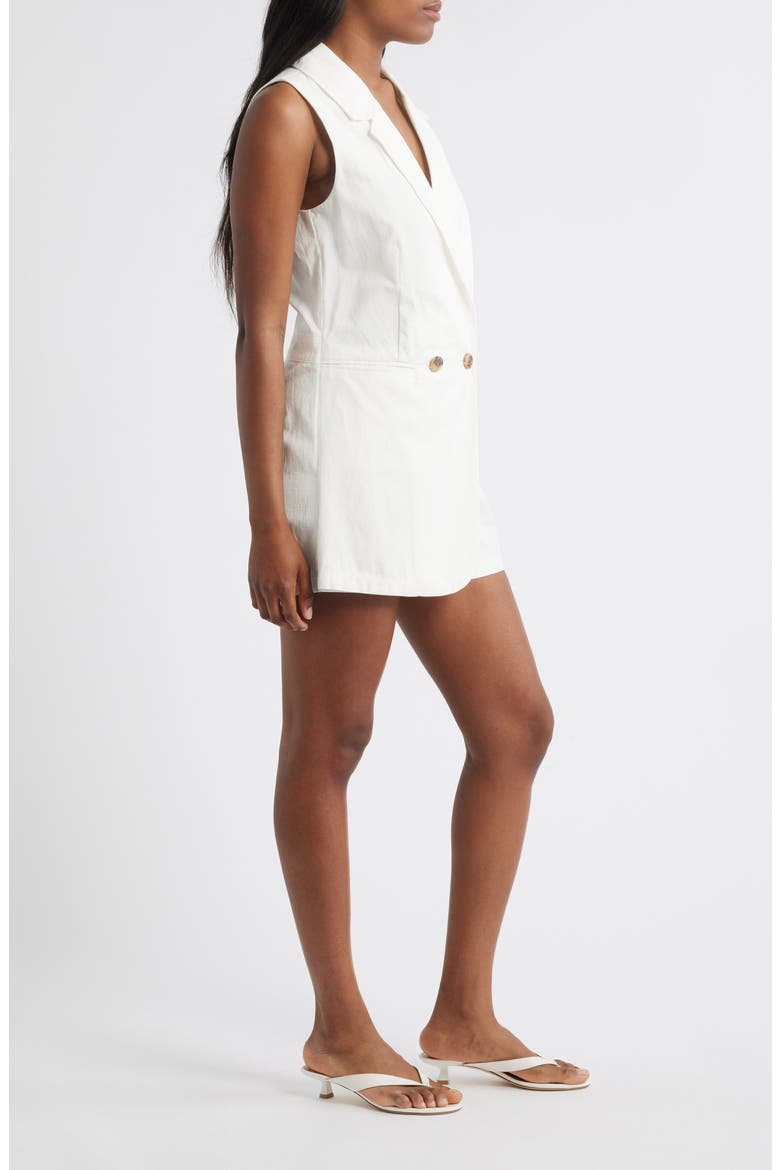 Cotton & Linen Romper, Alternate, color, CLOUD BURST