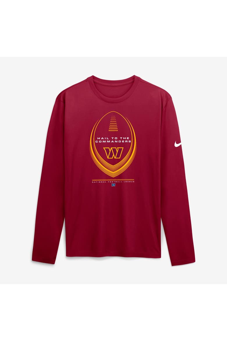Men's Nike Burgundy Washington Commanders Legend Icon Dri-FIT Long Sleeve T-Shirt, Alternate, color, Burgundy