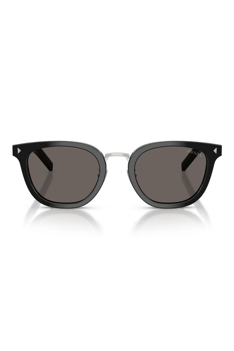 49mm Cat Eye Sunglasses, Main, color, BLACK / DARK GREY