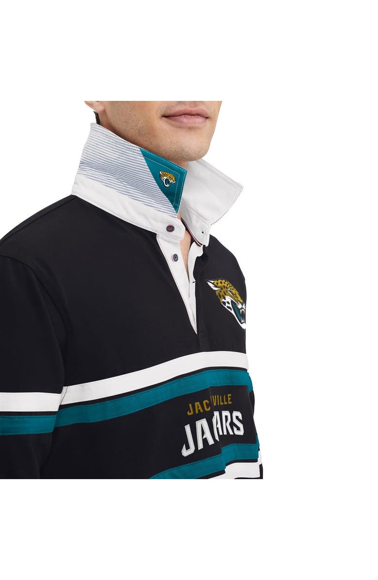 Tommy Hilfiger Men's Tommy Hilfiger Black Jacksonville Jaguars Cory Varsity Rugby Long Sleeve T-Shirt, Alternate, color, 
