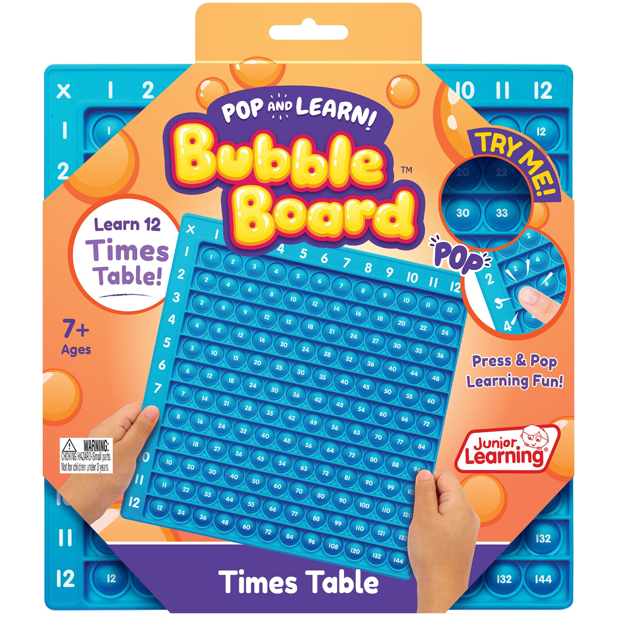 Pop & Learn Bubble Board Times Table Bubble Board in Multicolored 