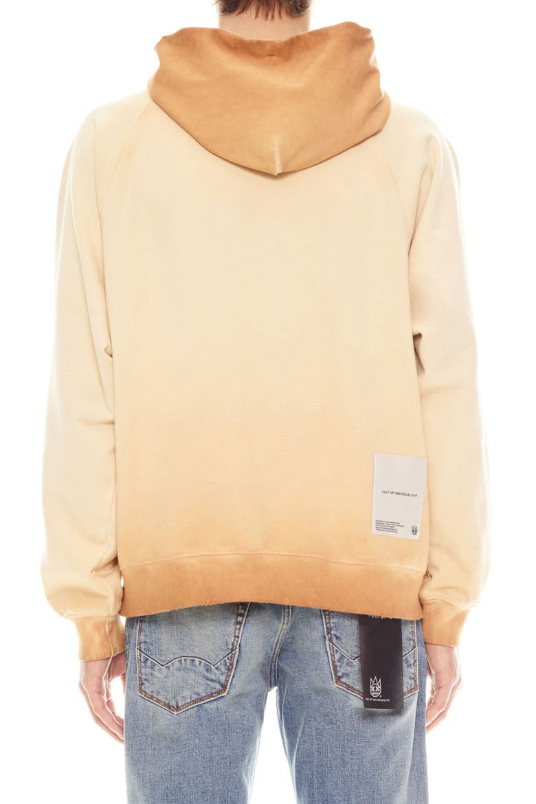 Distressed Two-Tone Hoodie, Alternate, color, VINTAGE RUST