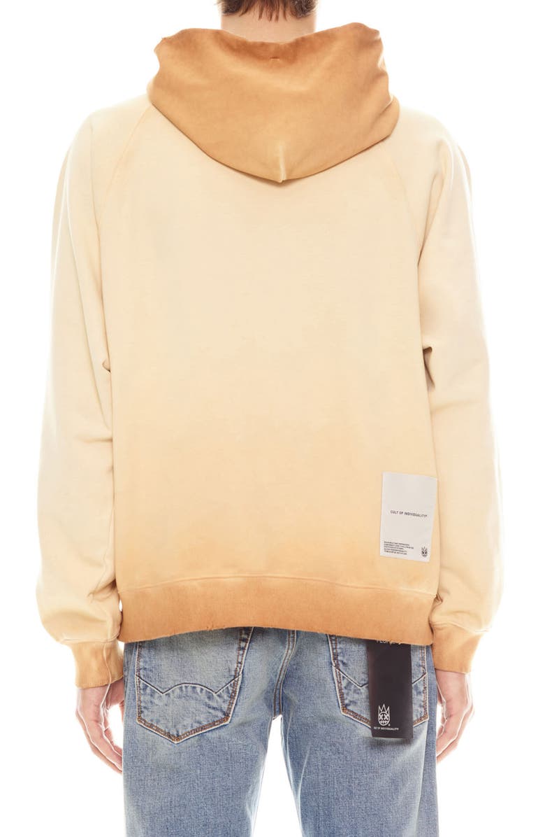 Cult of Individuality Distressed Two-Tone Hoodie, Alternate, color, Vintage Rust