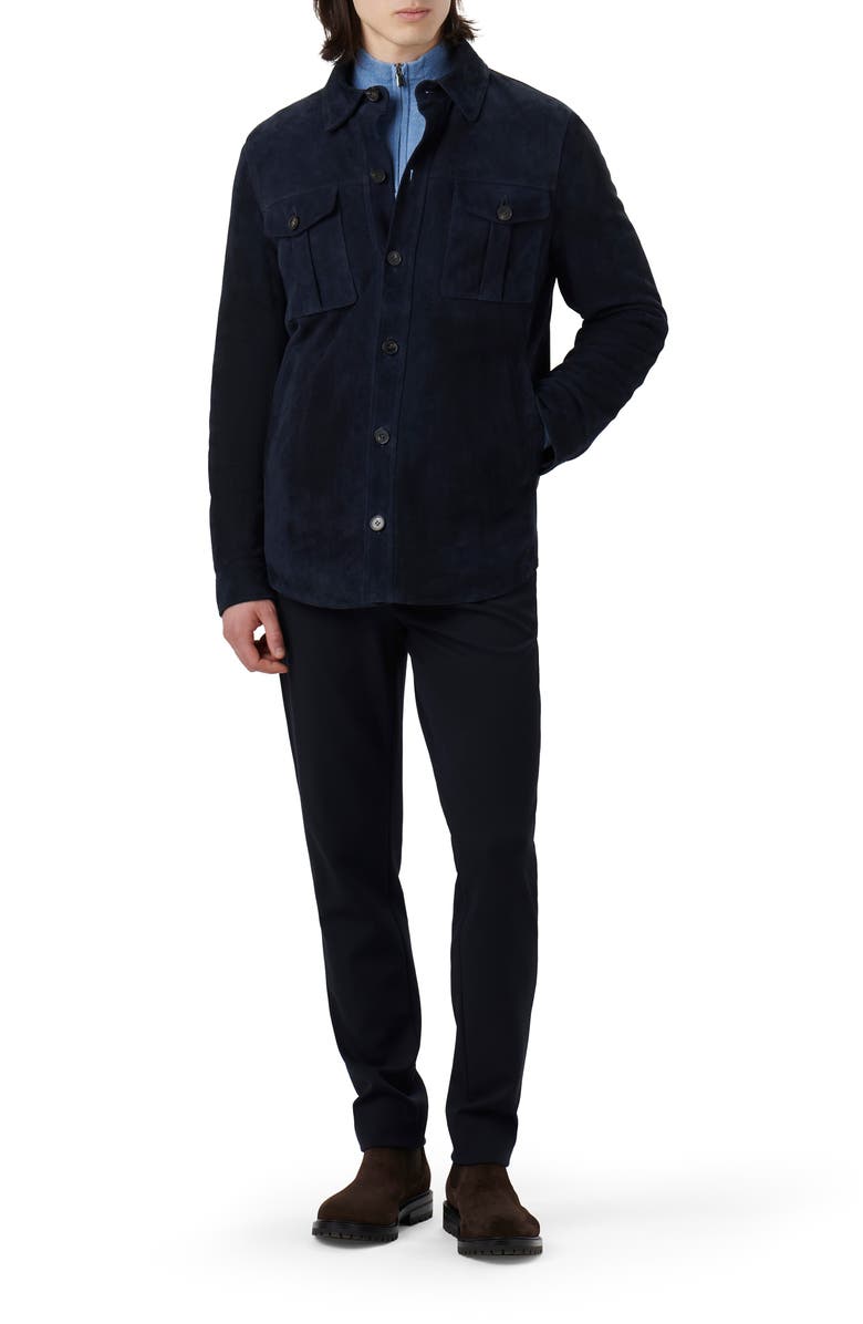 Bugatchi Suede Shirt Jacket, Alternate, color, 