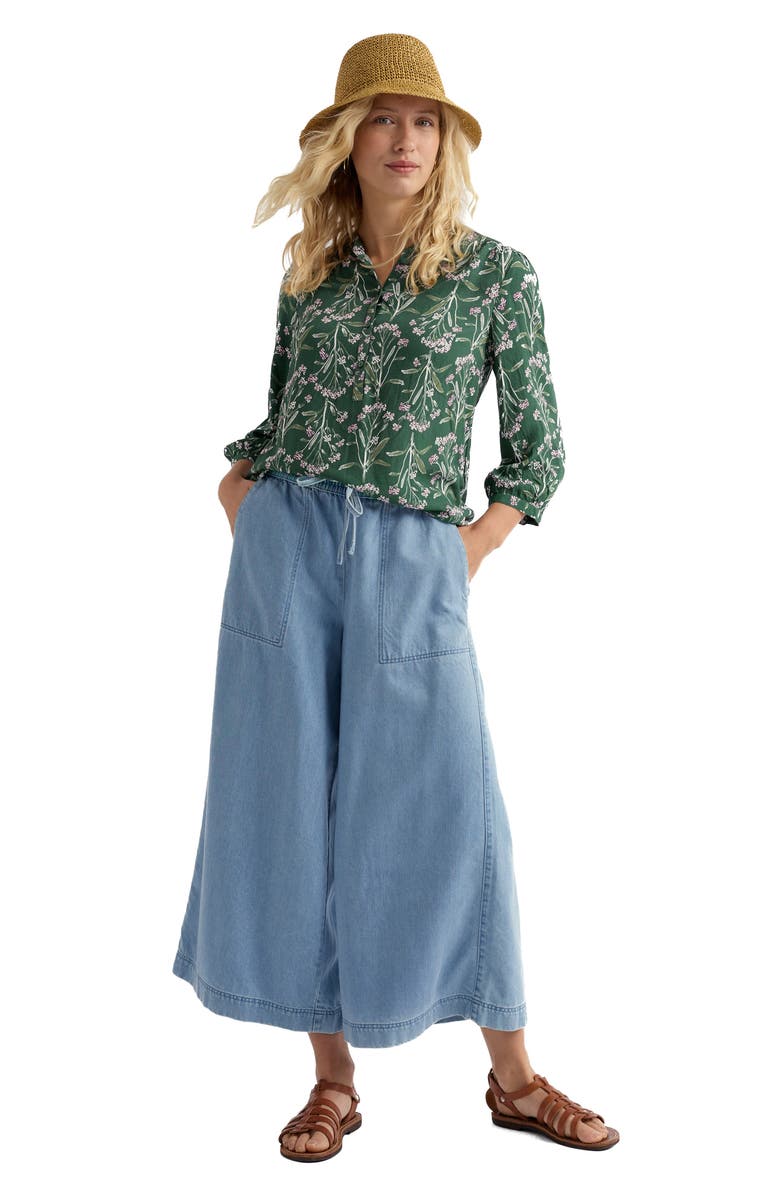 Seasalt Cornwall Willow Floral Print Popover Top, Alternate, color, Yarrow Study Treetop