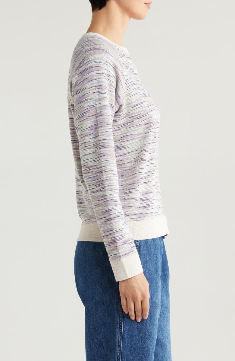 Marine Layer Reversible Space Dye Raglan Sleeve Top, Alternate, color,