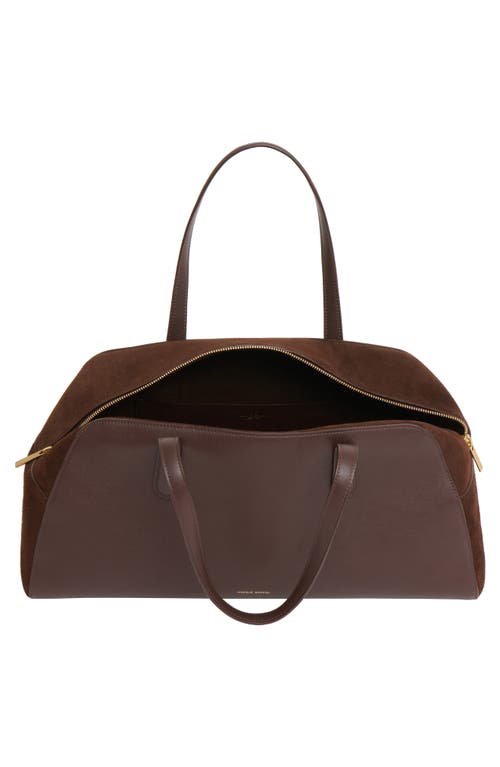Mansur Gavriel Large Helios Leather Shoulder Bag In Brown