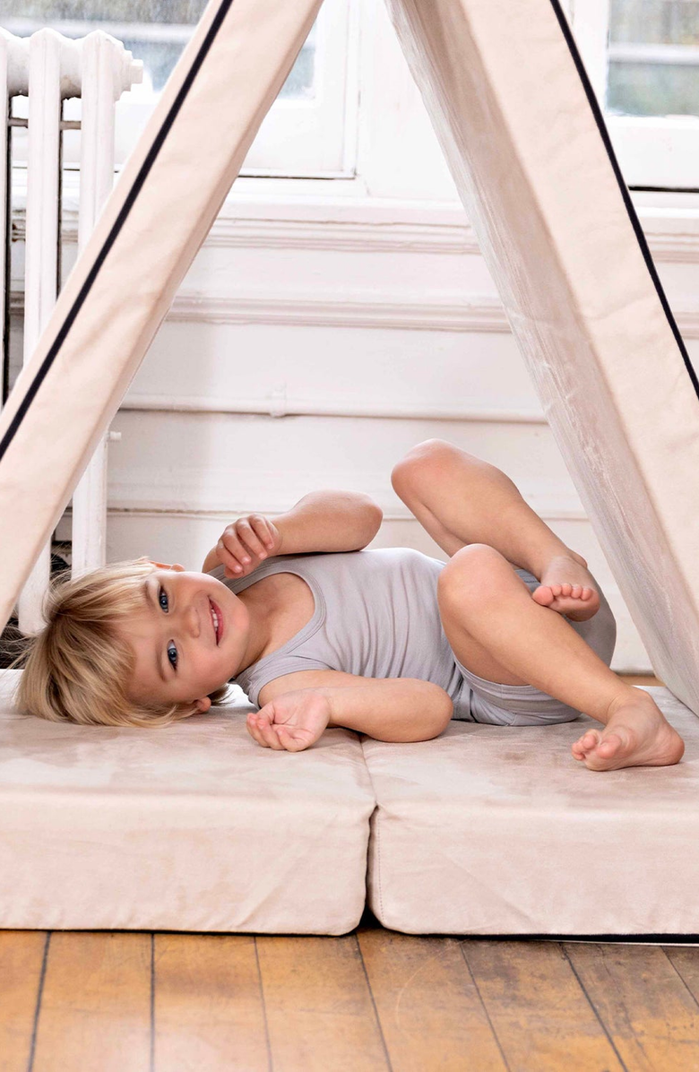 NoggiWear Logo Loungewear Set, Alternate, color, Blue / Taupe