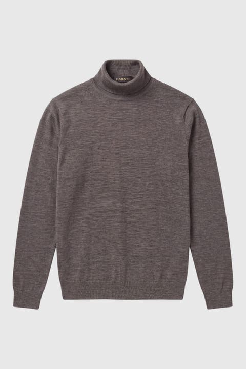 Men's Wool Solid Turtle Neck Sweater