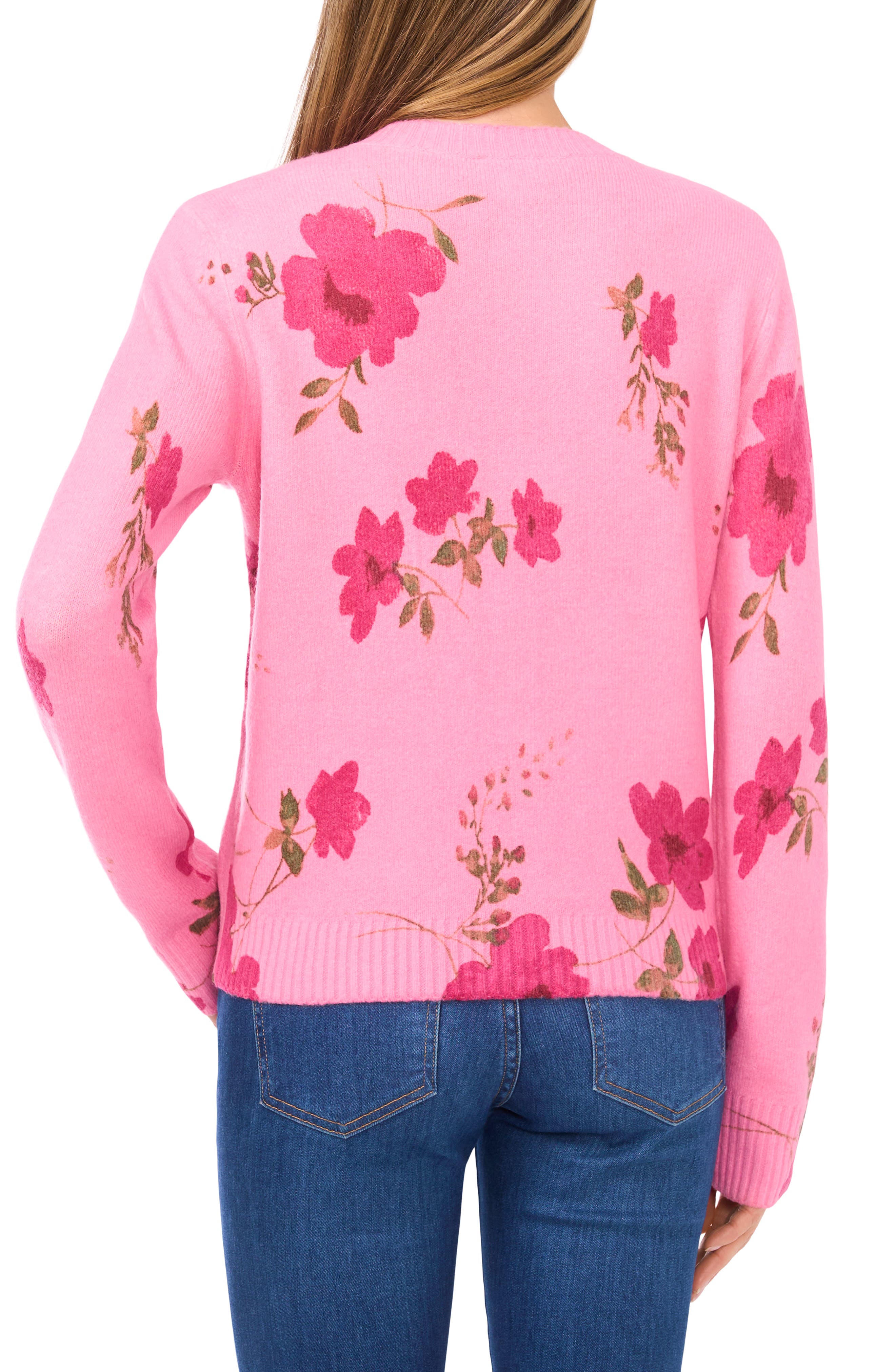 Blossom Print Crewneck Cardigan - image 2