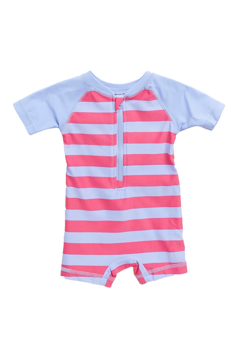 Baby One-Piece Rashguard, UPF 50+ Sun Protection Swimwear, Main, color, PINK