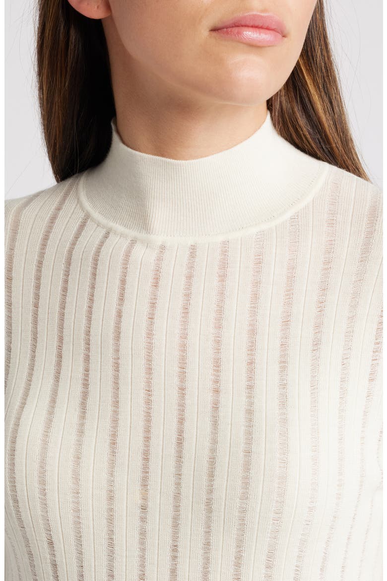 Fatirami Rib Wool Mockneck Sweater, Alternate, color, OPEN WHT