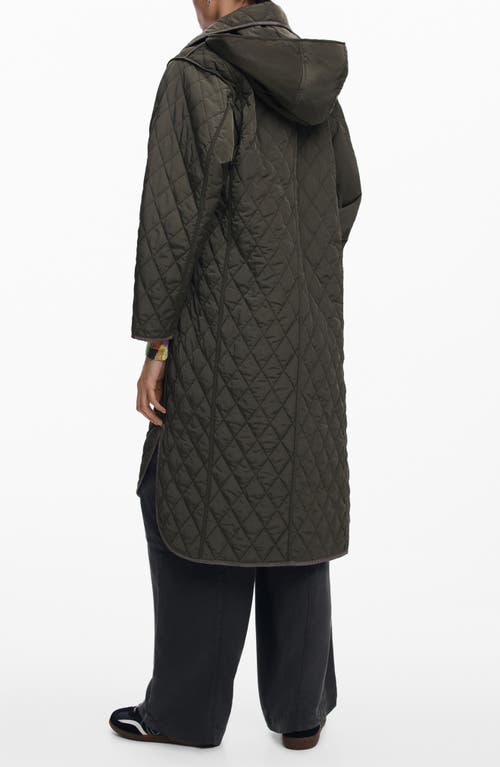 Desigual Odense Reversible Quilted Jacket In Green