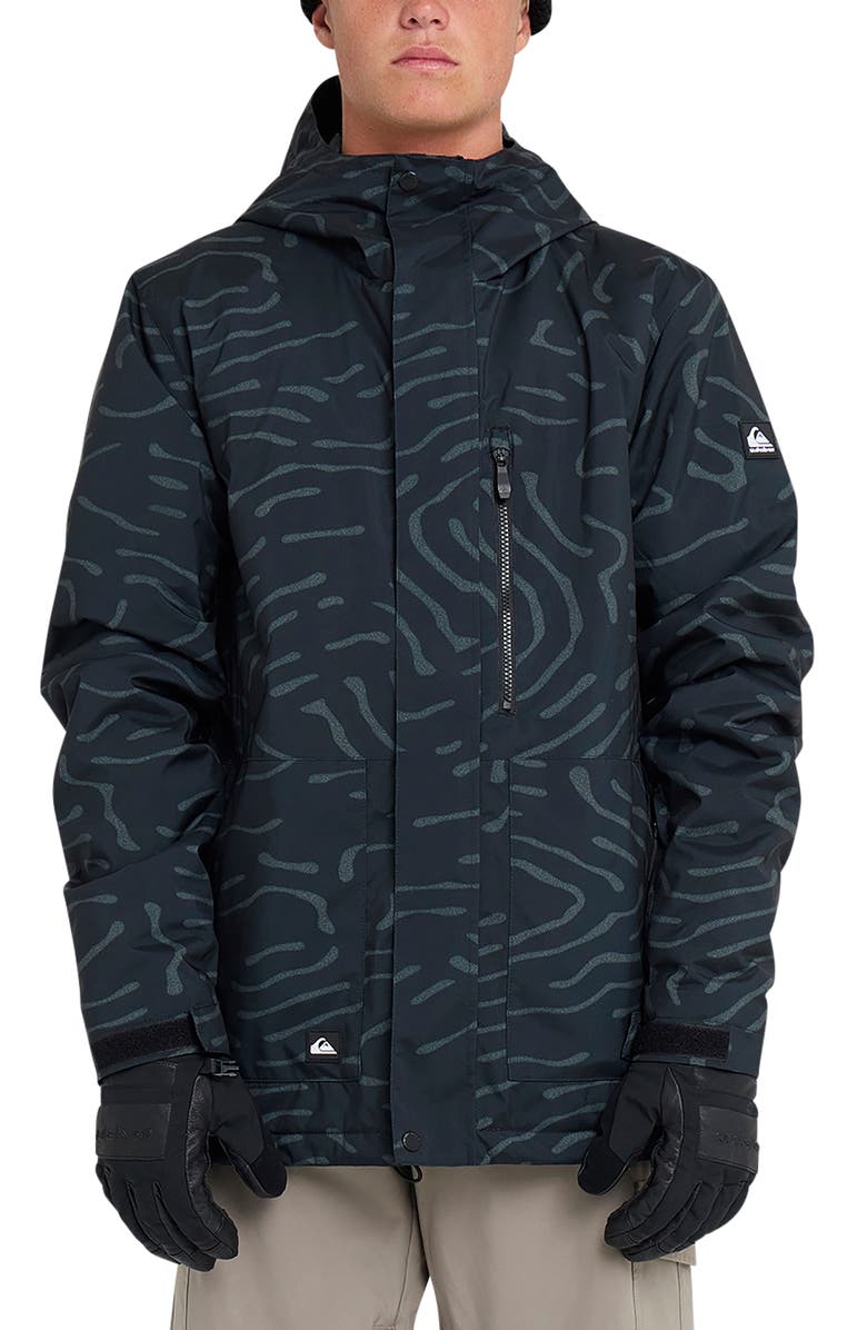 Quiksilver Mission Water Resistant WarmFlight<sup>®</sup> Insulated Jacket, Main, color, Black