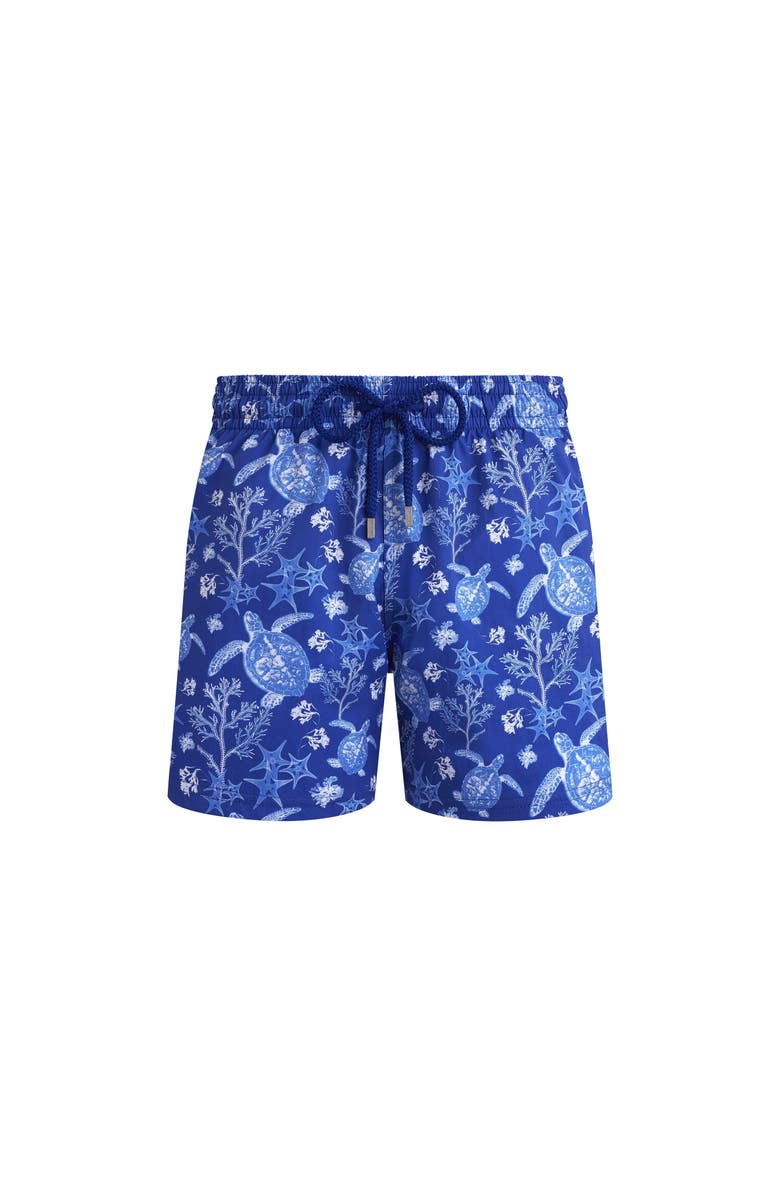 Vilebrequin Stretch Short Swim Shorts X-Ray Turtles, Main, color, Marrakech