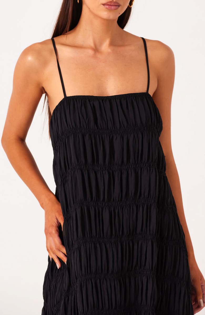 SNDYS Louisiana Smock Maxi Dress, Alternate, color, Black