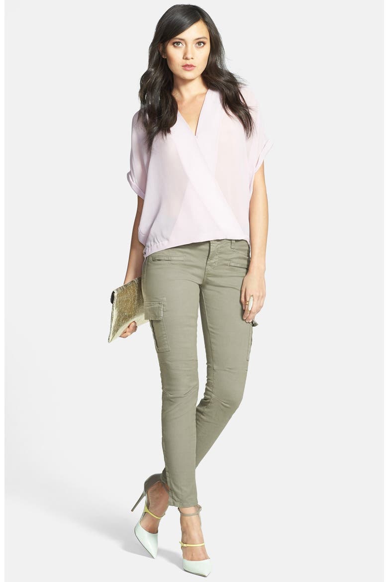 'Grayson' Zip Detail Cargo Skinny Jeans, Alternate, color, GARRISON