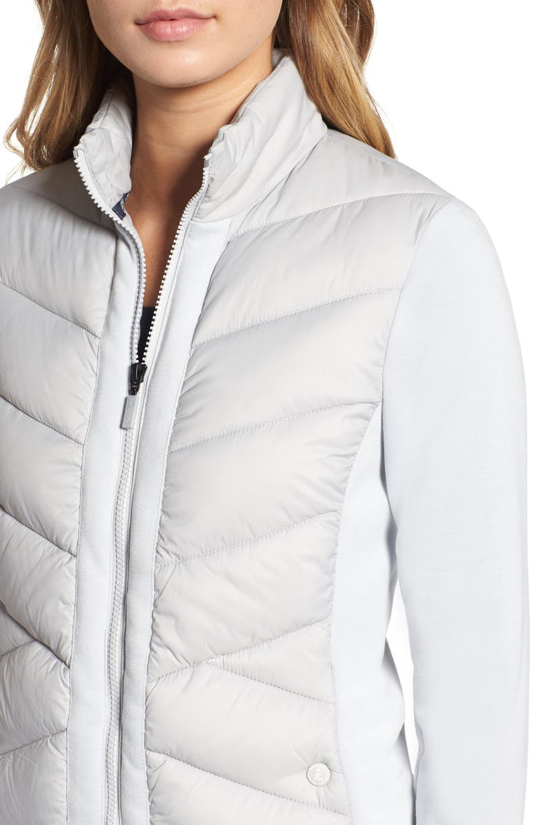 Barbour Hirsel Chevron Quilted Sweater Jacket, Alternate, color, 