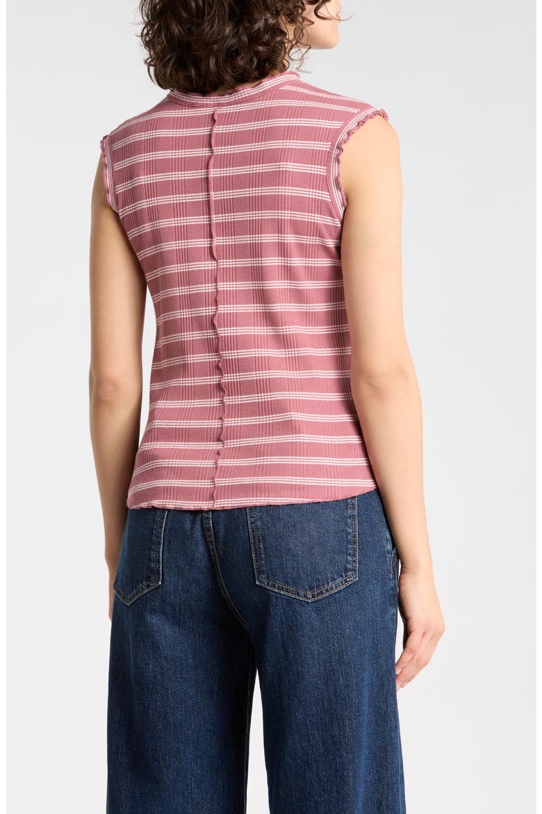 Lilia Sleeveless Knit Stripe Tank, Alternate, color, DESERT PLUM
