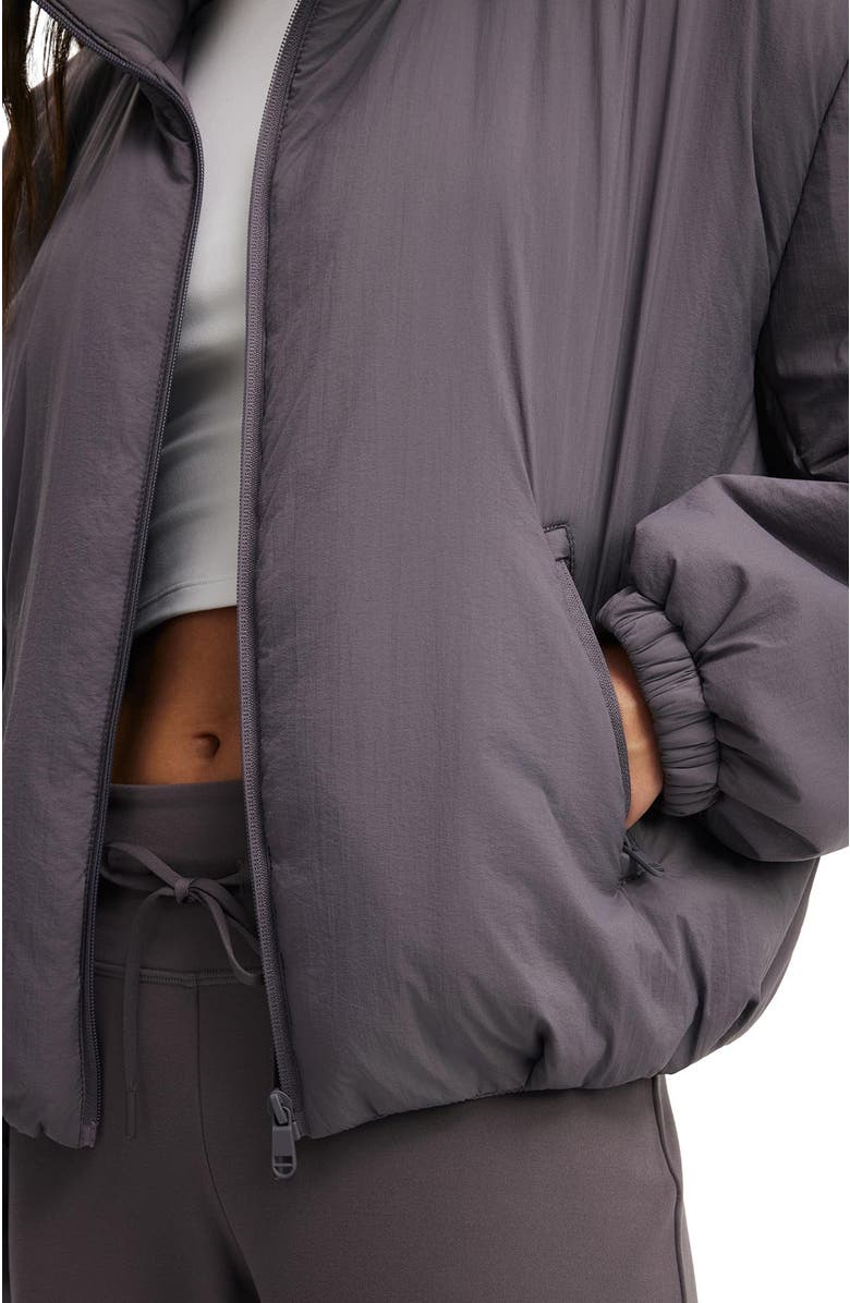 COTTON ON BODY Women's Active Ultra Light Padded Bomber Jacket, Alternate, color, Violet Grey