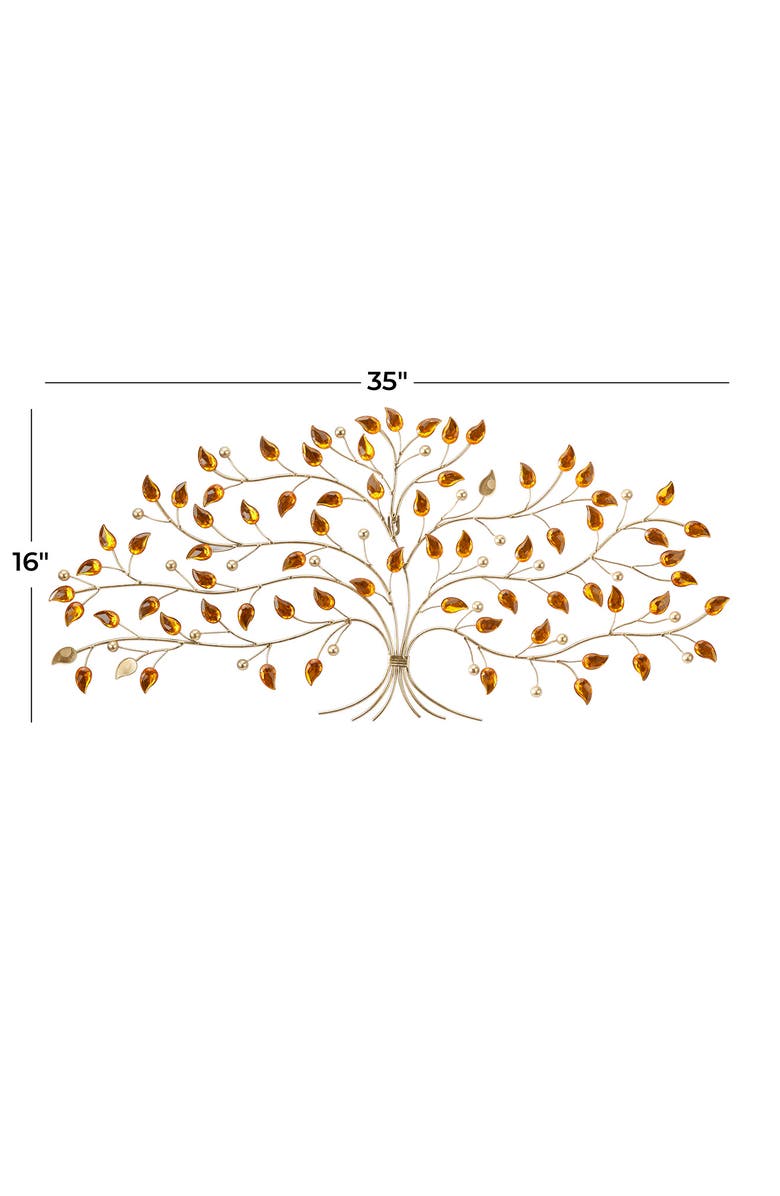 VIVIAN LUNE HOME Silvertone Metal Bohemian Wall Decor, Alternate, color,