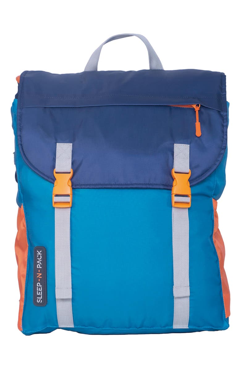 mimish Kids' Sleep-n-Pack Sleeping Bag Backpack, Main, color, Blue Multi