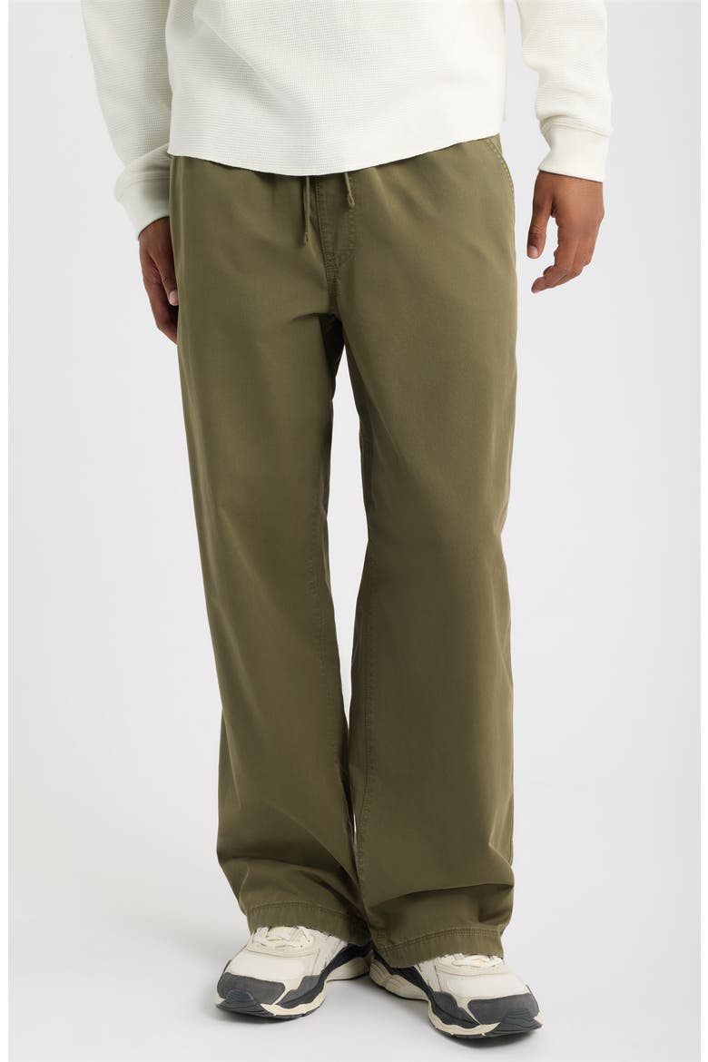 Relaxed Fit Cotton Twill Drawstring Pants, Main, color, OLIVE SARMA