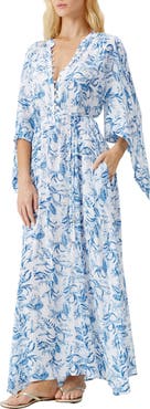 Melissa Odabash Edith Floral Maxi Cover-Up Dress