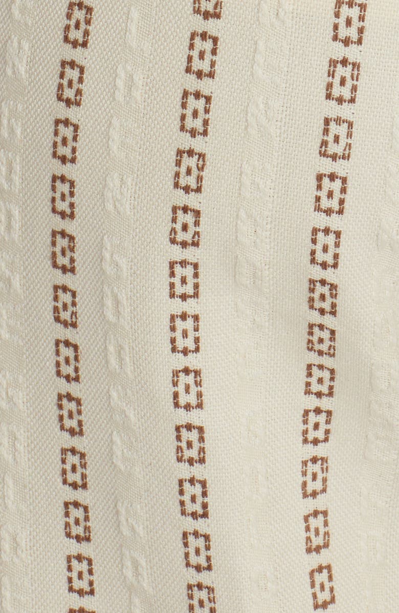 Golden Goose Geometric Embroidered Stripe Cotton Wide Leg Pants, Alternate, color,