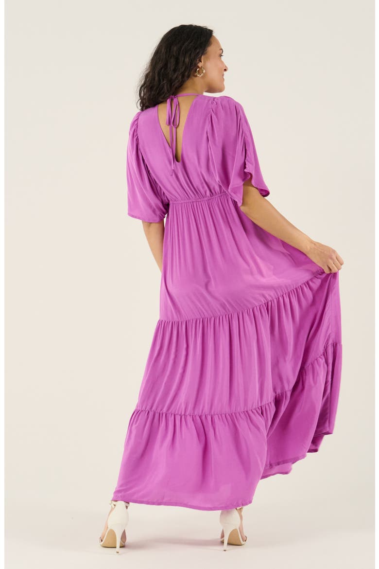 Claudette Maternity maxi dress, Alternate, color, Petunia